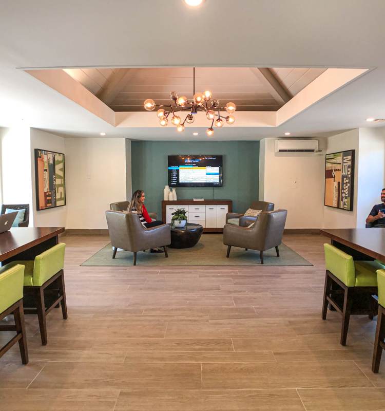 The Hub Indoor Co-Work Space at The Shadows Apartments in Mountain View, California